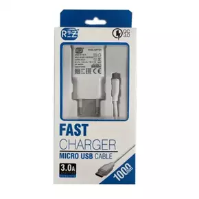 Kućni punjač fast REZ 2/1 3.0A sa USB Micro kablom beli
