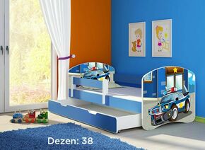 Deciji krevet ACMA II 180x80 F + dusek 6 cm BLUE38