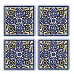 TAB218511624 Multicolor Glass Mat (4 Pieces)