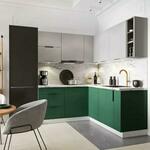 Max 260 blok kuhinja 260x44,6x213,3 cm zeleno/siva