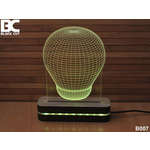 Bez brenda 3D dekorativna lampa B007 zelena BLACK CUT
