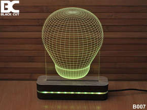 Bez brenda 3D dekorativna lampa B007 zelena BLACK CUT