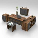 VO16 - BA WalnutAnthracite Office Furniture Set