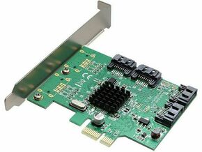 E-Green PCI-Express kontroler 4-port SATA III int. Kartica marvel 88SE9215 Chipset