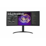 LG UltraWide 34WP85C-B monitor, IPS, 34", 21:9, 3440x1440, 60Hz, USB-C, HDMI, Display port, VGA (D-Sub), USB
