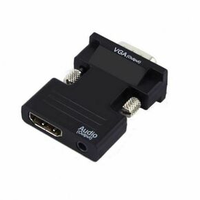 Adapter-konvertor HDMI na VGA (ž/m) plug in + audio