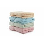Colorful 50 - Style 3 Light PinkLight WaterGreenChampagneLight Blue Hand Towel Set (4 Pieces)