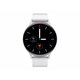 Smartwatch, Realtek 8762CK, 1.28"TFT 240x240px; RAM : 160KB, Lithium-ion polymer battery, 3.7V 190mAh Include, Silver Zinc alloy middle frame + plastic bottom case+ white Silicone strap + silver strap buckle, 44.9x 10.9mm, strap: 20x220mm, 50.64g