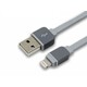 USB tamno sivi upleteni kabl, iphone duzine1.2 m 024021