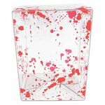 Clear Red Splatter 4'' Pop Protector With Film On It With Soft Crease Line And Automatic Bot Lock