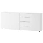 Lucca 03 komoda 3 vrata+4 fioke 200x38x83 cm bela