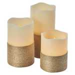 Led set dekorativnih voštanih sveća sa kanapom i daljinskim 10/12,5/15cm, 3x3x AAA vintage Emos DCCV06