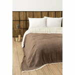 Muslin Yarn Dyed - Brown Brown Double Bedspread