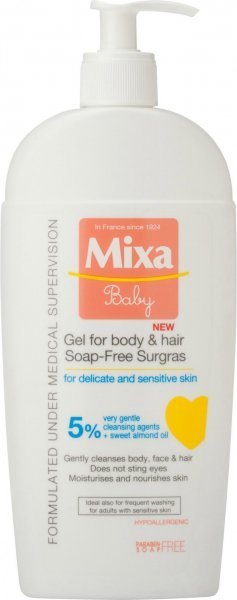 Mixa Baby Gel za kupanje bogat lipidima bez sapuna-za kosu za telo 250 ml