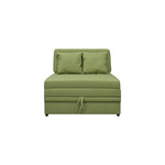 Golf new fotelja s ležajem 92x99x100 cm zelena / zeleni jastuk