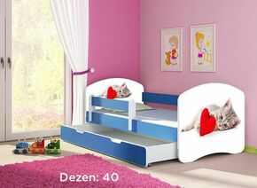 Deciji krevet ACMA II 180x80 F + dusek 6 cm BLUE40