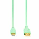 USB-C kabl,fleksibilan,bakar,pozlata, 0.75m zeleni
