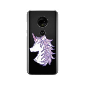 Maskica Silikonska Print Skin za Motorola Moto E7 Purple Unicorn