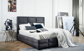 Treviso krevet sa spremnikom 136x219x126 cm sivi