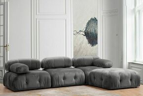 Atelier del Sofa Ugaona garnitura Bubble Corner ( L1 O1 1R Puf) Grey