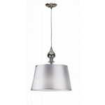 luster/visilica-PRIMA viseća lampa hrom 1X60 E27 srebro abažur