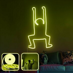 OPVIQ Zidna LED dekoracija Happiness XL Yellow