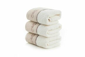 Hera - Ecru Ecru Wash Towel Set (3 Pieces)