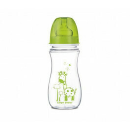 CANPOL BABIES flašica široki vrat antikolik easy start - colorful animals 300ML - zelena 35/204