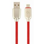 CC-USB2R-AMmBM-2M-R Gembird Premium rubber Micro-USB charging and data cable, 2m, red