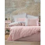 L'essential Maison Mila - Pink PinkGrey Ranforce Double Quilt Cover Set