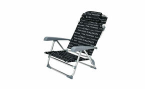 Playa aluminijumska sklopiva stolica 101x60x78cm crna