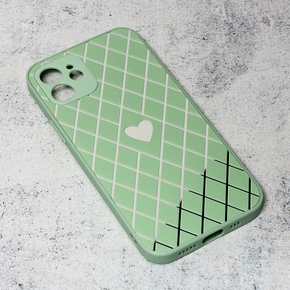 Torbica Diamond Heart za iPhone 12 6.1 svetlo zelena