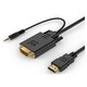 A HDMI VGA 03 6 Gembird HDMI to VGA and audio adapter cable single port 1 8m black