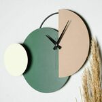 Wallity Mateen - Brown GreenBrownCream Decorative Wall Clock