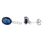 J&amp;B Jewellery 925 Srebrne minđuše na šrafić 00025-Blue