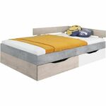 Krevet Sigma 124 SI16 krevet beton / bela / hrast
