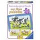Ravensburger puzzle (slagalice) - Moje prve puzle, 3 u 1, krava, prase, konj RA06571
