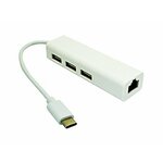 E-GREEN USB 3.1 tip C HUB (3 port USB 2.0 + 1port fast ethernet)