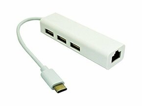 E-GREEN USB 3.1 tip C HUB (3 port USB 2.0 + 1port fast ethernet)