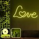 OPVIQ Zidna LED dekoracija Love in Love Large Yellow
