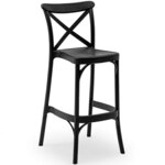Bez brenda Baštenska barska stolica CAPRI 75 cm-BLACK