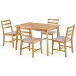 Cordoba set sto+4 stolice 120x80x75 cm svetli hrast