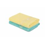 L'essential Maison 409 - Petrol Blue, Yellow Petrol BlueYellow Bath Towel Set (2 Pieces)