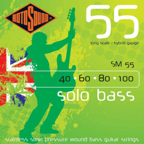 ROTOSOUND žice za bas gitaru 040/100 LONG SCALE SOLO BASS - SM55