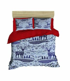 453 RedBlue Double Quilt Cover Set