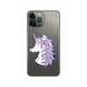 Maskica Silikonska Print Skin za iPhone 13 Pro Max 6 7 Purple Unicorn