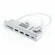 SATECHI USB-C Clamp Hub iMac 24inch (2021) / (1x USB-C up to 5 Gbps,3x USB-A 3.0 up to 5 Gbps, inc. Apple S.Drive Micro/SD) - Silver