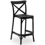Bez brenda Baštenska polubarska stolica CAPRI 65 cm-BLACK