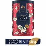 RICHARD TEA ROYAL LOVE - Crni cejlonski čaj sa korom citrusa, laticama cveća i bergamot vanilom u metalnoj kutiji, rinfuz 80g BLUE 160331