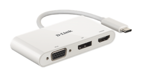 D-LINK USB-C Hub 3u1 DUB-V310 (Beli)